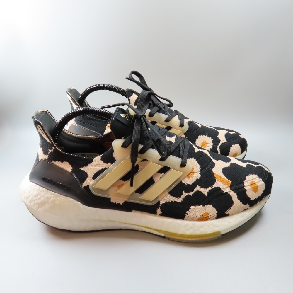 Adidas x Marimekko Unikko ULTRABOOST 21 Womens 8.5 Black Blush Gold Running